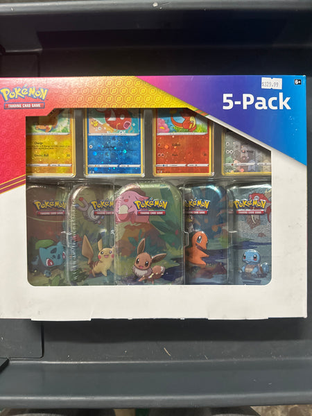 costco pokemon cards 5 pack POKEMON Costco Kanto Mini Tin 5-Pack 10 Booster Packs – Toyz in the Box