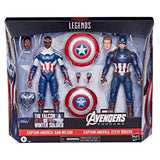 Marvel Legends Avengers Captain America Sam Wilson and Steve Rogers 2 pack Action Figure