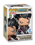 Funko Pop One Piece Snake-Man Luffy Metallic Funko Exclusive 1266 Vinyl Figure
