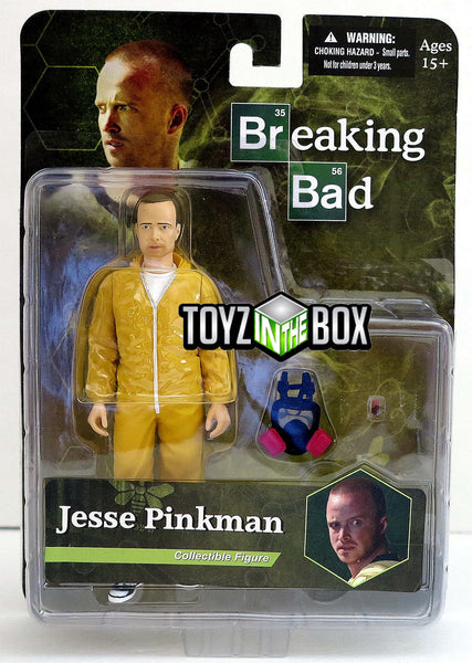 Mezco Jesse Pinkman with Yellow Hazmat Suit Breaking Bad Action