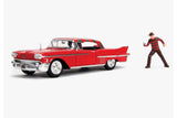 Jada Die Cast Metals Freddy Krueger & 1958 Cadillac Series 62 1:24 Vehicle