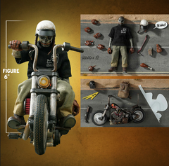 Damtoys 1/12 Mr. Silent with bike Deluxe Death Gas Station Series Action Figure