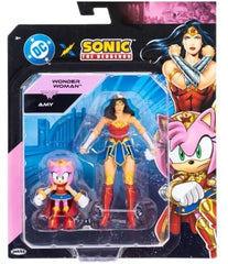 Jakks Pacific DC x Sonic The Hedgehog Amy and Wonder Woman Action Figure