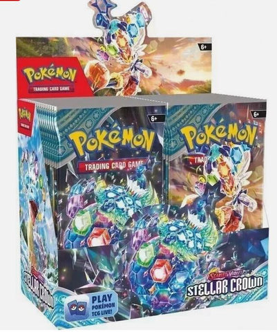POKEMON Stellar Crown BOOSTER BOX Toyz in the Box POKEMON Stellar Crown BOOSTER BOX Toyz in the Box