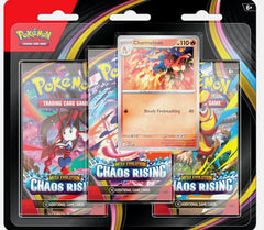 POKEMON Chaos Rising 3 Pack Blister BOOSTER PACK
