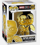 Funko Pop Gold Captain America 377 Vinyl Figure