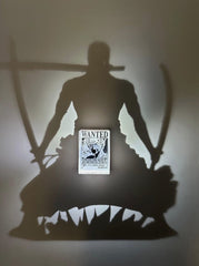 Roronoa Zoro Wanted Shadow Silhouette Night Light