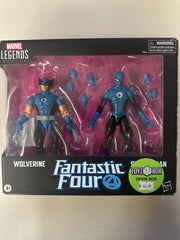 **Open Box**Marvel Legends Fantastic Four Wolverine & Spider-Man 2 Pack Action Figure