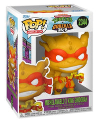 Funko Pop Teenage Mutant Ninja Turtles x Godzilla Michelangelo x King Ghidorah 2344 Vinyl Figure