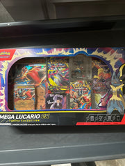 POKEMON Mega Lucario ex Figure Collection Box 5 Booster Packs