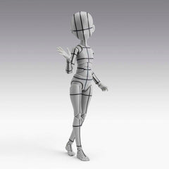 **Pre Order**S.H. Figuarts Body-Chan -Ken Sugimori- Edition -Wireframe- (Gray Color Ver.) Action Figure