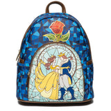 Loungefly Beauty and the Beast Stained-Glass Window Mini-Backpack