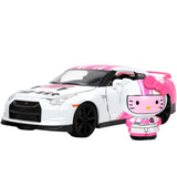 Jada Die Cast Metals Hello Kitty Tokyo Speed 2009 Nissan GT-R R35 1:24 Vehicle