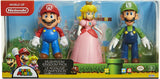 Jakks Pacific Super Mario Mushroom Kingdom 3 Pack Mario Luigi Peach Action Figure