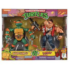 Playmates TMNT Teenage Mutant Ninja Turtles Classic Michelangelo vs. Bebop 2 pack Action Figure