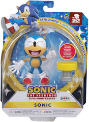 Jakks Pacific Sonic The Hedgehog 30th Anniversary Sonic with Spring Action Figure