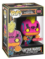 Funko Pop Marvel Blacklight Captain Marvel Target Exclusive 908 Vinyl Figure