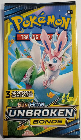 pokemon unbroken bonds 3 card pack POKEMON Unbroken Bonds Sun & Moon 3 card BOOSTER PACK