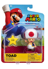 Jakks Pacific Super Mario Toad with Super Star Action Figure