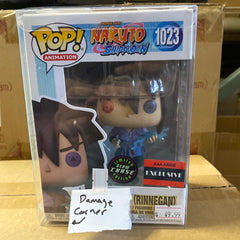 **Damaged Box**Funko Pop Naruto Shippuden Sasuke Uchiha Rinnegan AAA Chase Exclusive 1023 Vinyl Figure