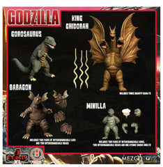 Mezco 5 Points XL Godzilla Destroy All Monsters 1968 Set Action Figure